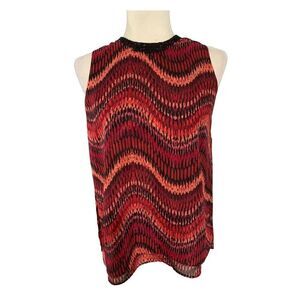cache womens pink purple black tank top blouse xs